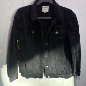 Tgla black denim jean jacket all cotton 4 pocket S
